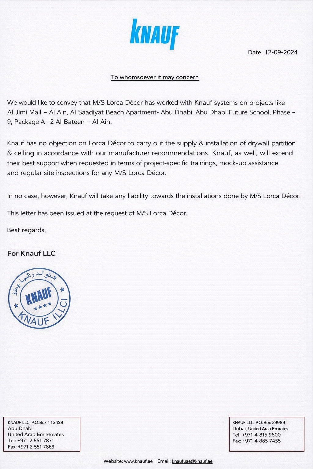 Official Recognition & Support